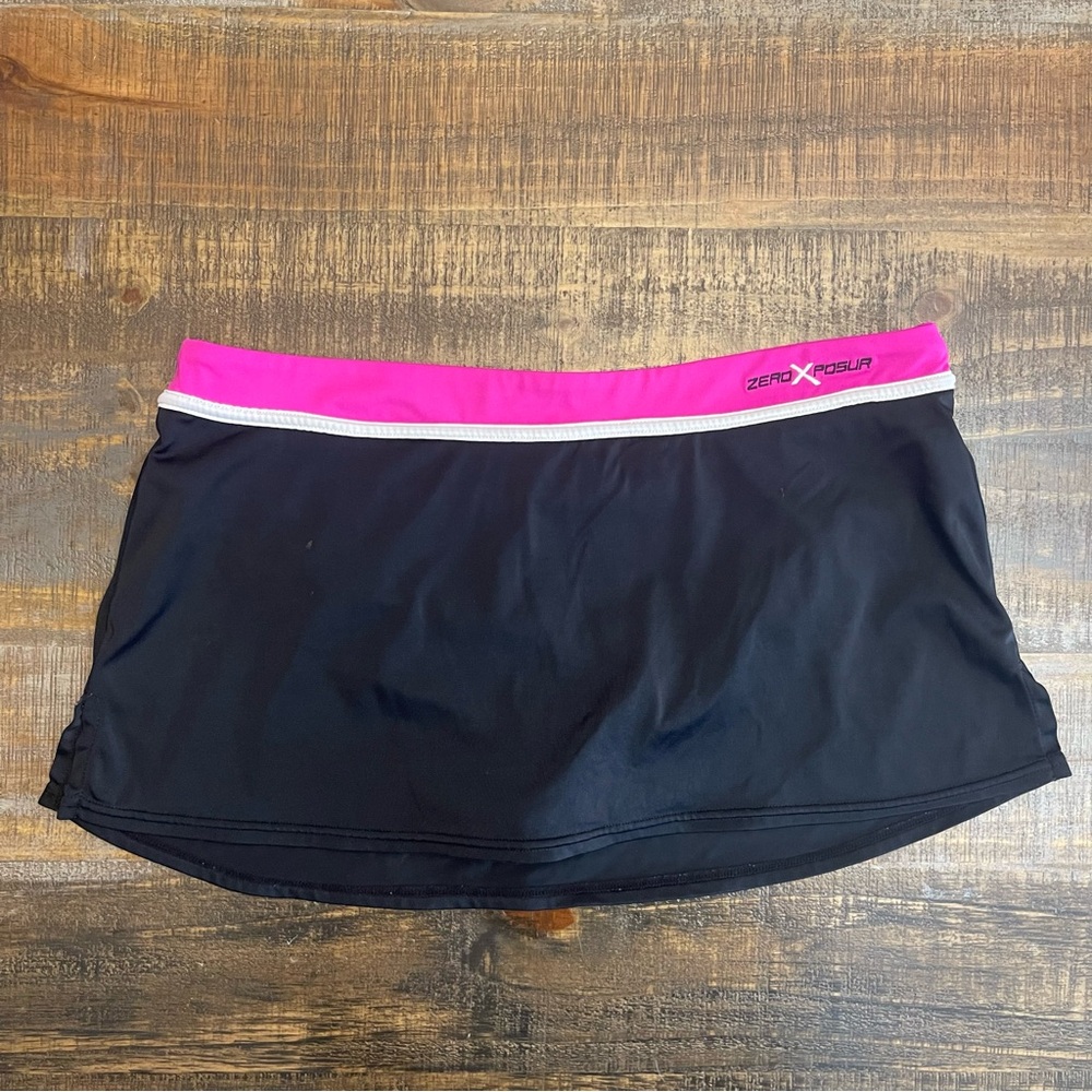 ZeroXposur Women’s Black Skirt with Pink Waistband